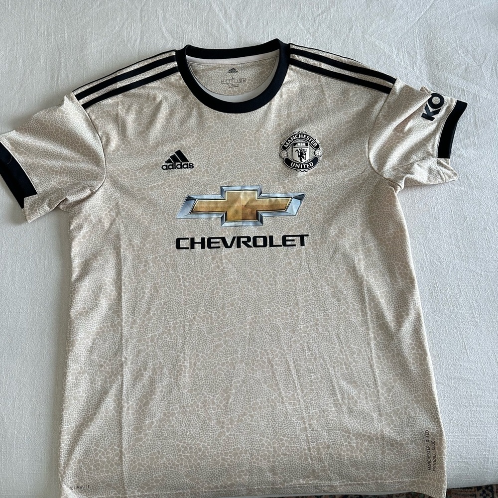 Adidas Beige Manchester United Men's Jersey